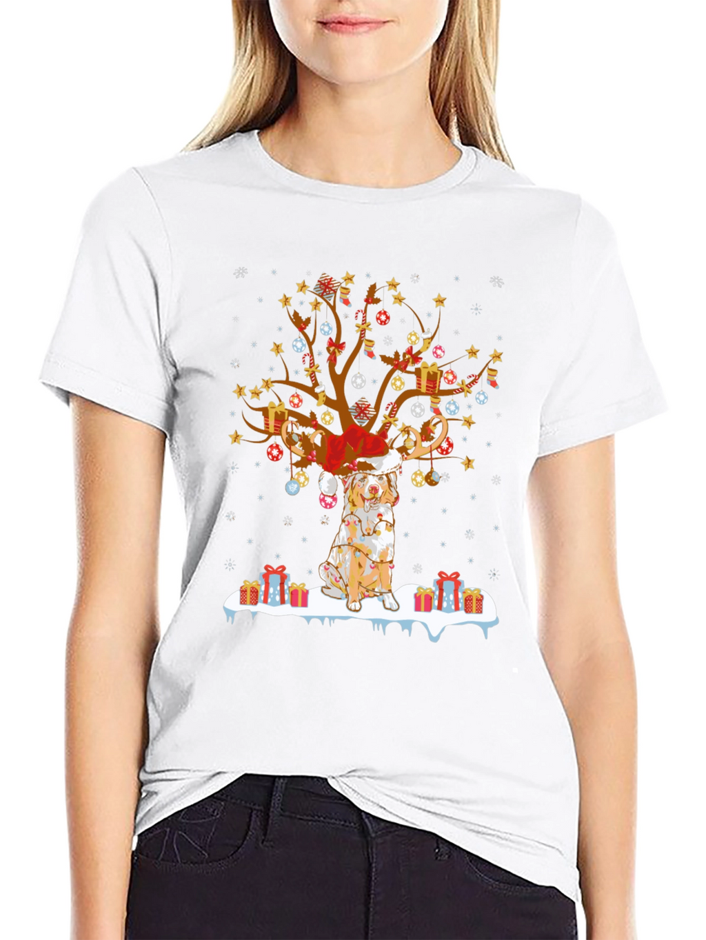Festive Dog Christmas Tree Tee