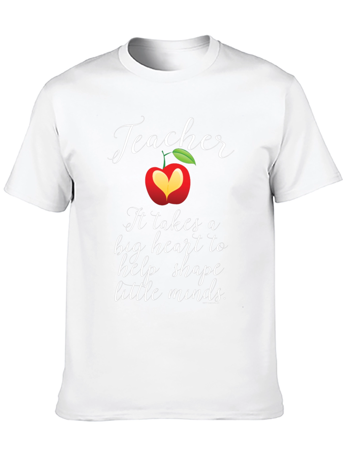 Teacher Heart Apple Graphic T-Shirt