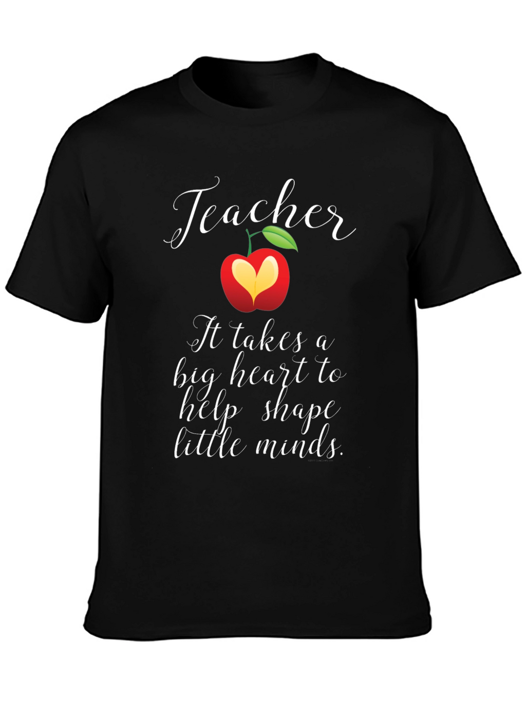 Teacher Heart Apple Graphic T-Shirt