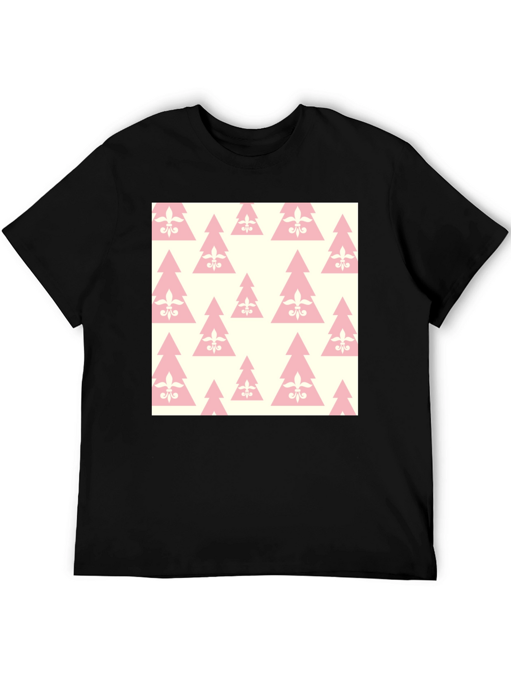 Fleur-de-lis Christmas Tree Pattern T-Shirt
