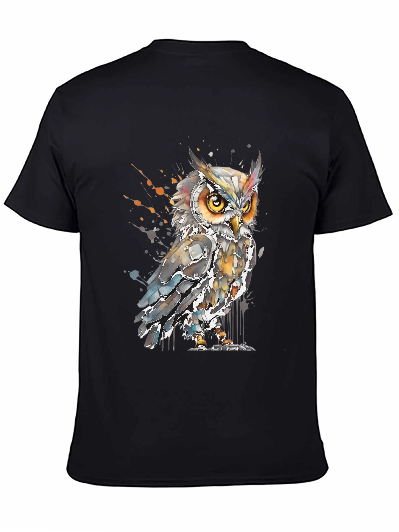 Owl Watercolor Graphic Tee - Trendy Bird Lovers Shirt