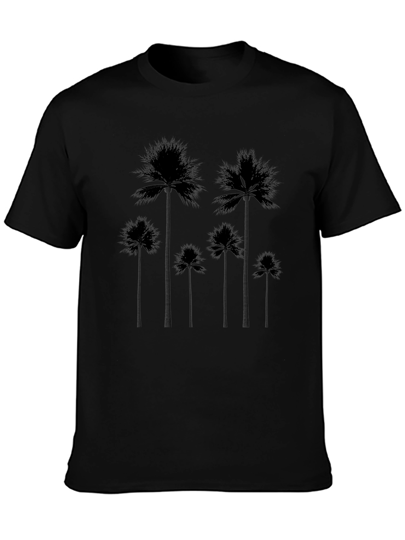 Palm Tree Silhouette Black T-Shirt