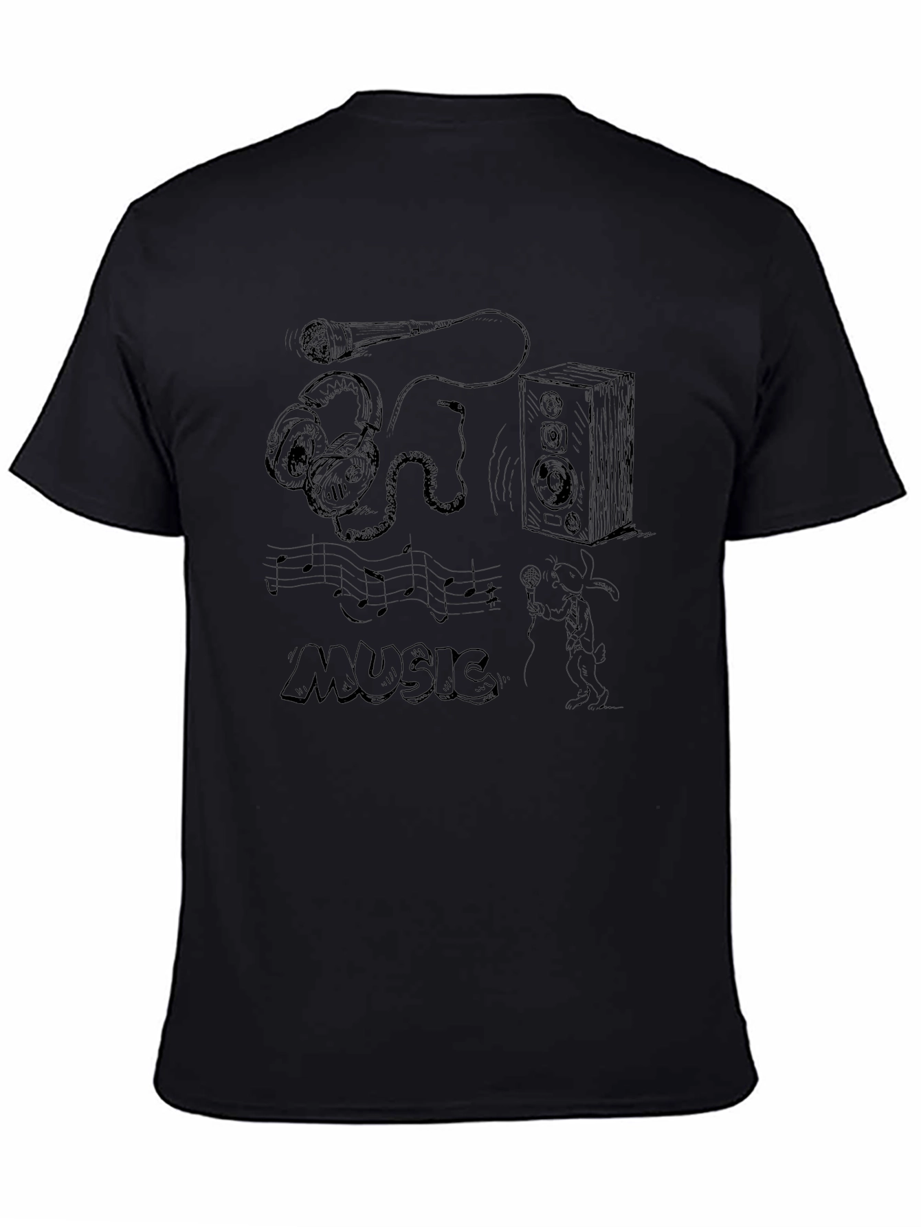 Music Lover Black T-Shirt