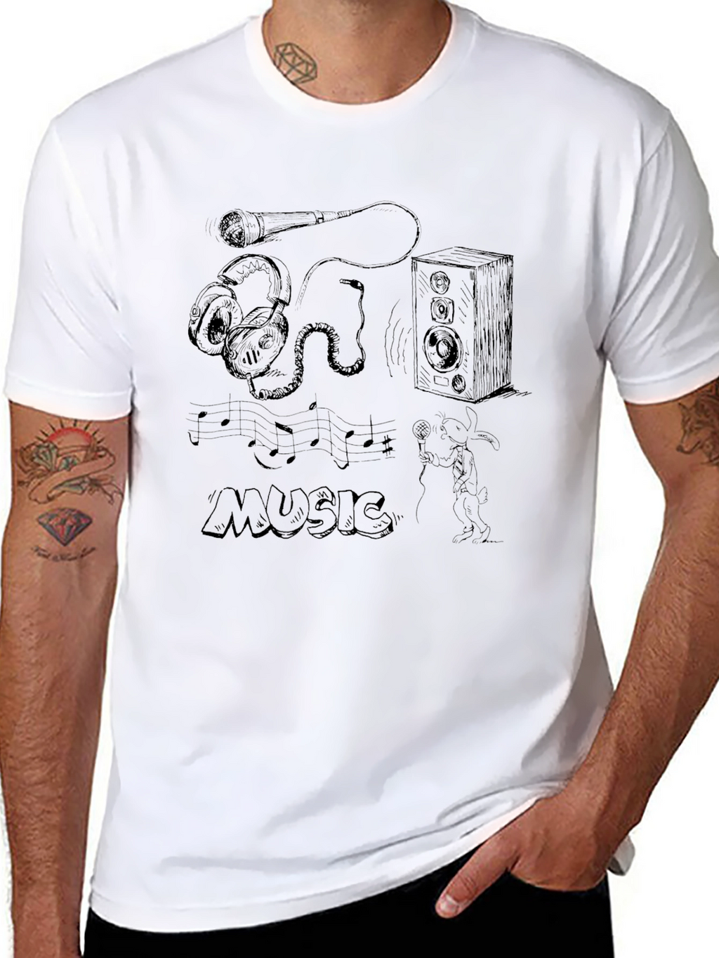 Music Lover Black T-Shirt