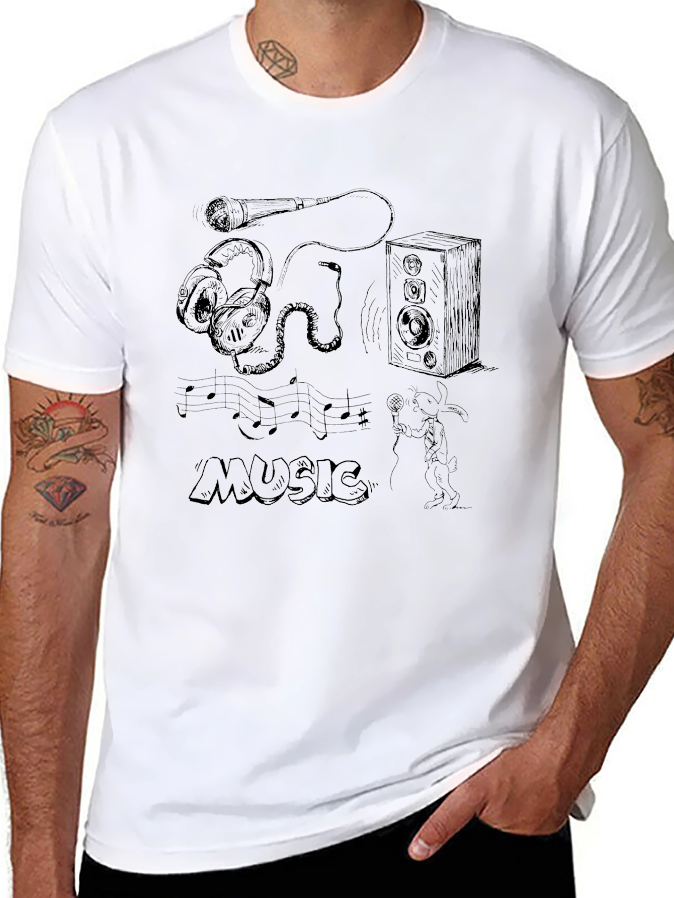 Music Lover Black T-Shirt