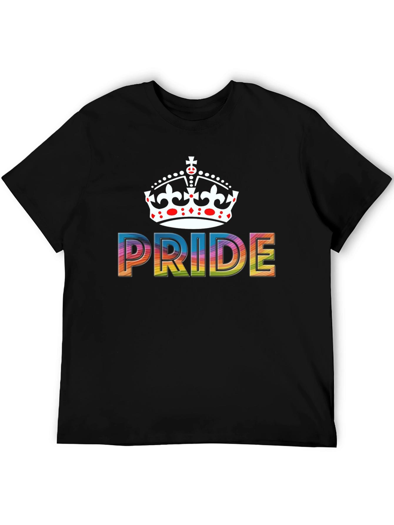 Pride Crown T-Shirt - Rainbow LGBTQ+ Support
