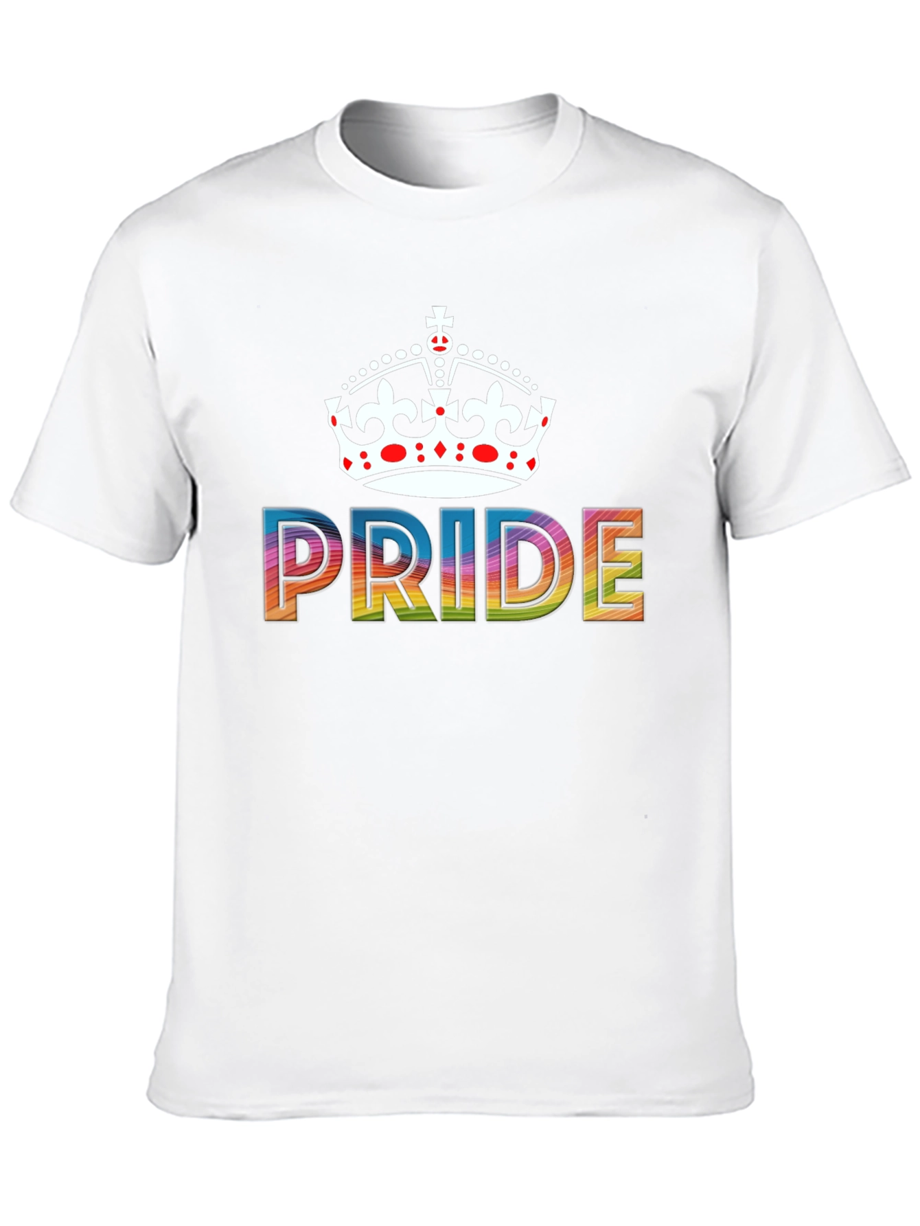 Pride Crown T-Shirt - Rainbow LGBTQ+ Support