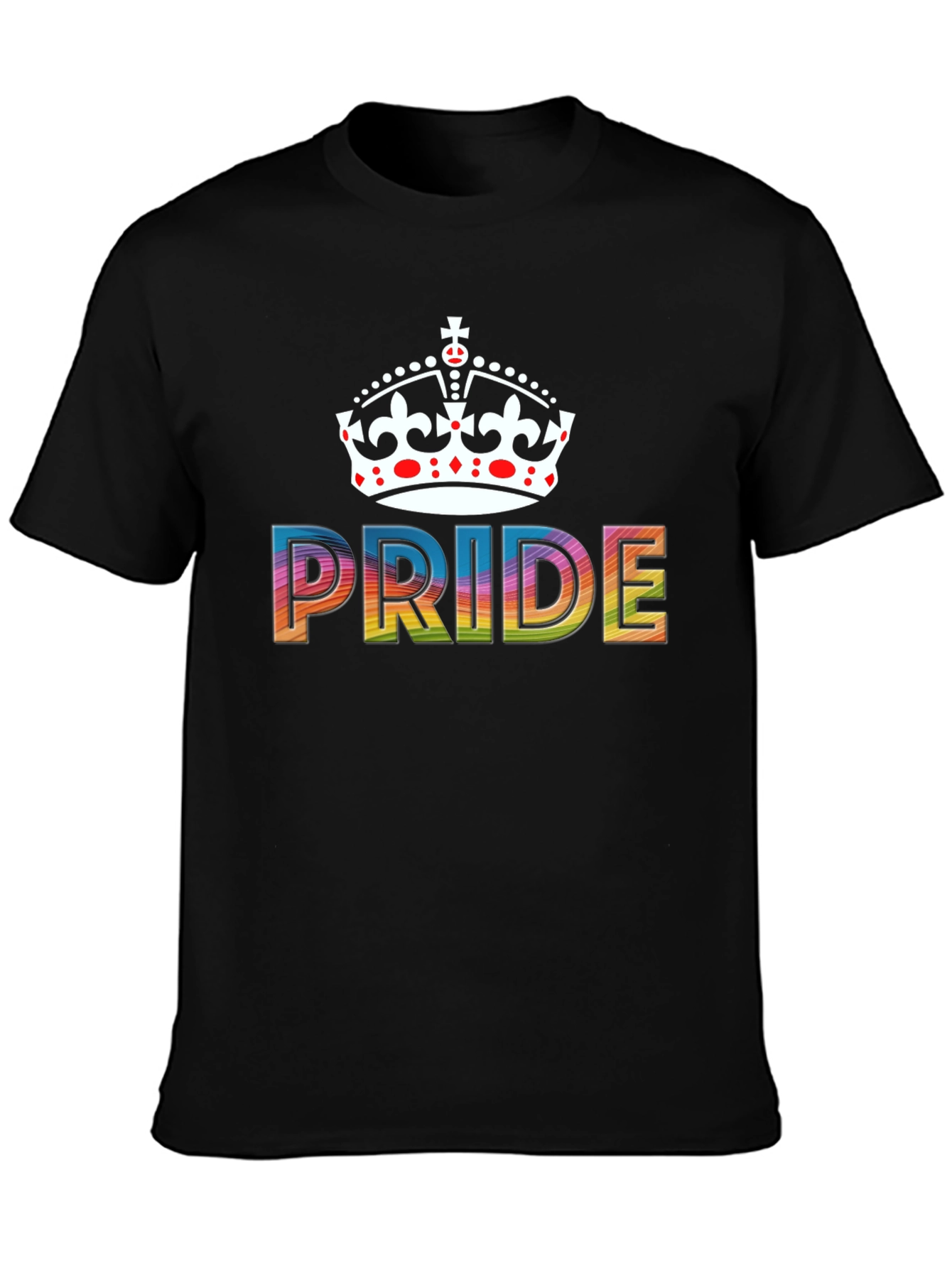 Pride Crown T-Shirt - Rainbow LGBTQ+ Support