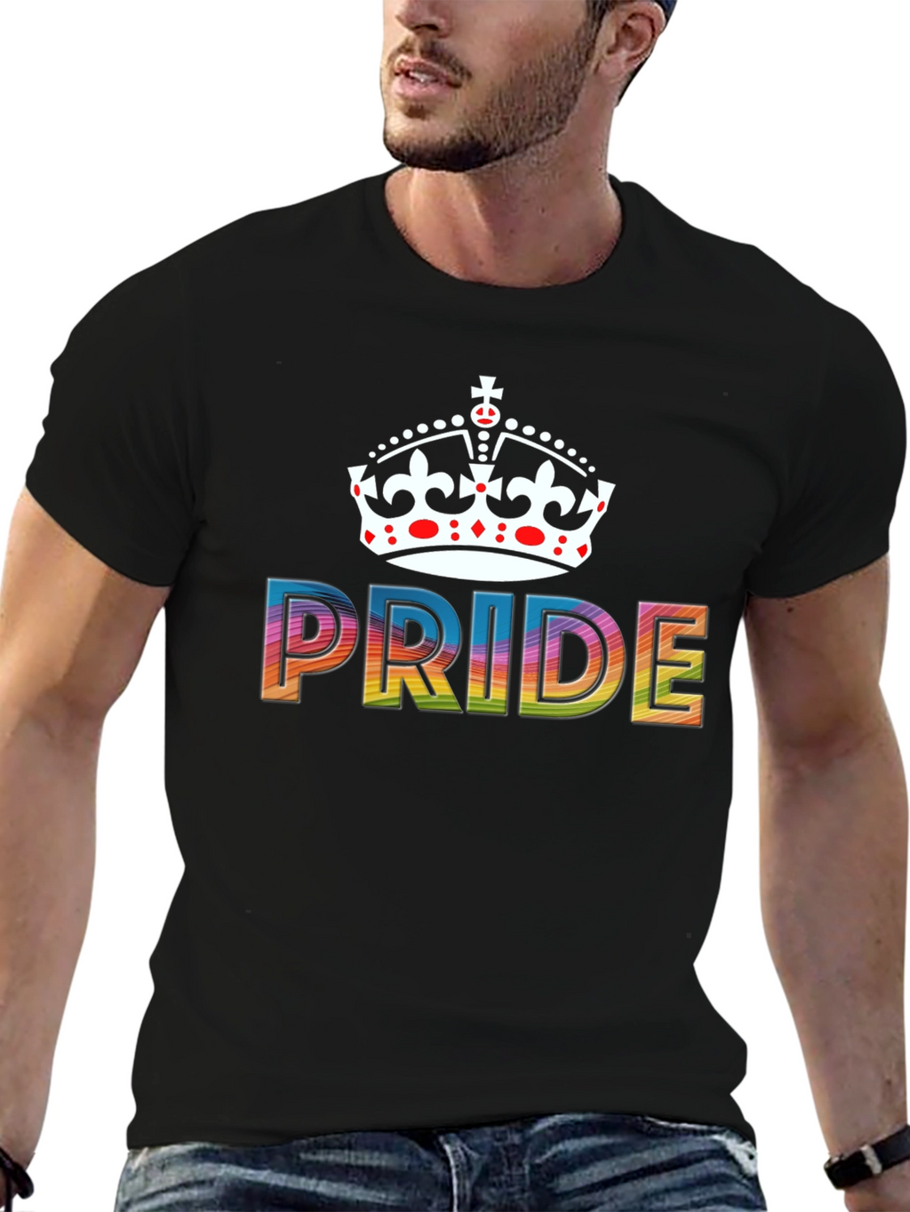 Pride Crown T-Shirt - Rainbow LGBTQ+ Support