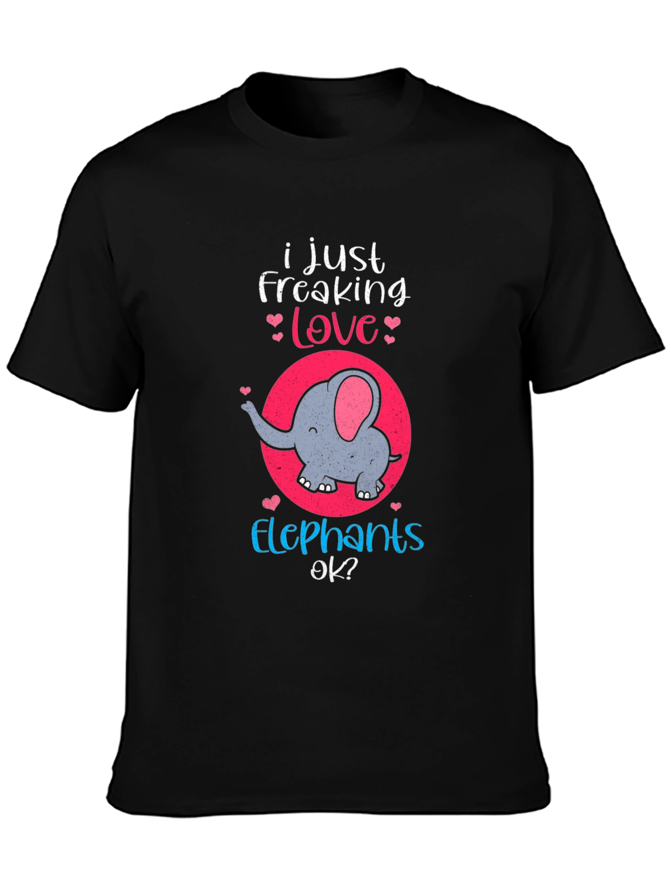 Elephant Lover T-Shirt - Freaking Love Elephants Tee