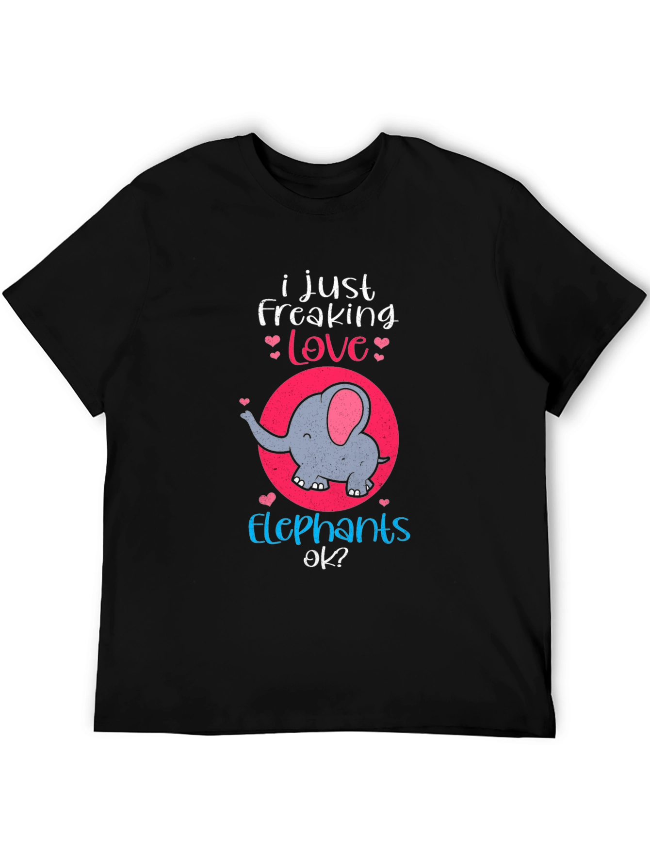 Elephant Lover T-Shirt - Freaking Love Elephants Tee