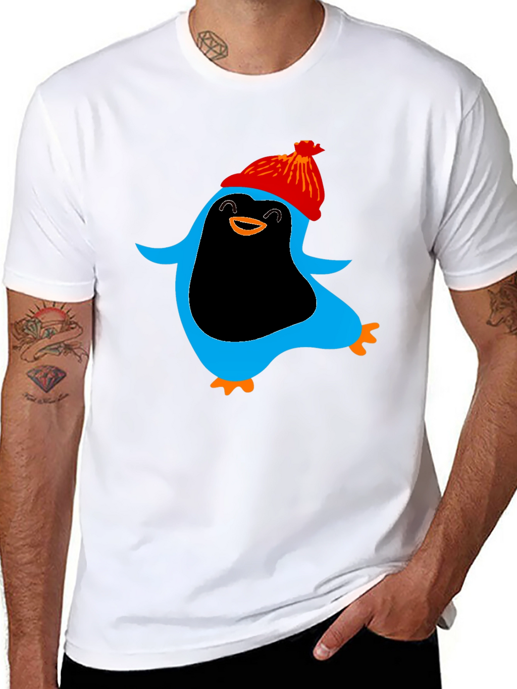 Penguin Graphic Black T-Shirt