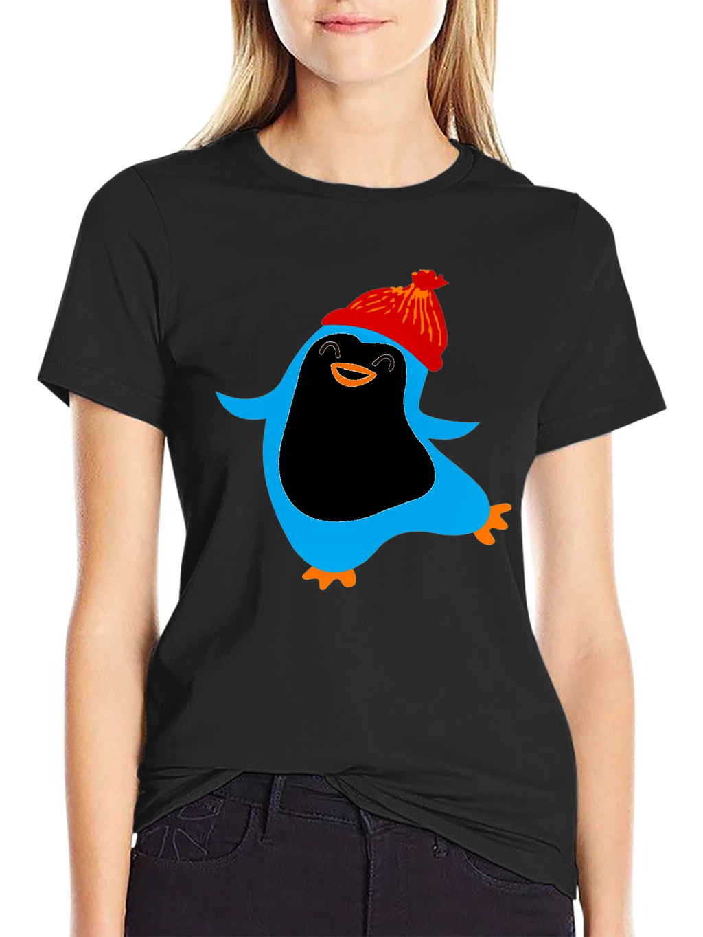 Penguin Graphic Black T-Shirt