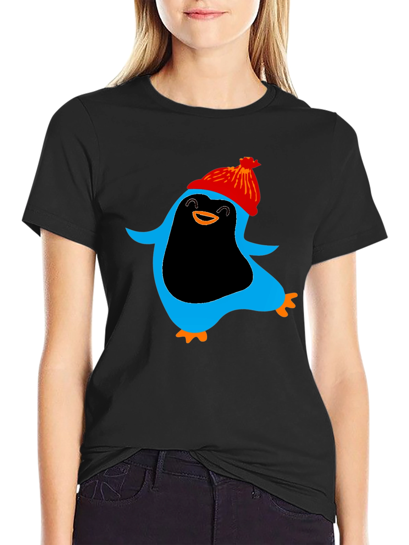 Penguin Graphic Black T-Shirt