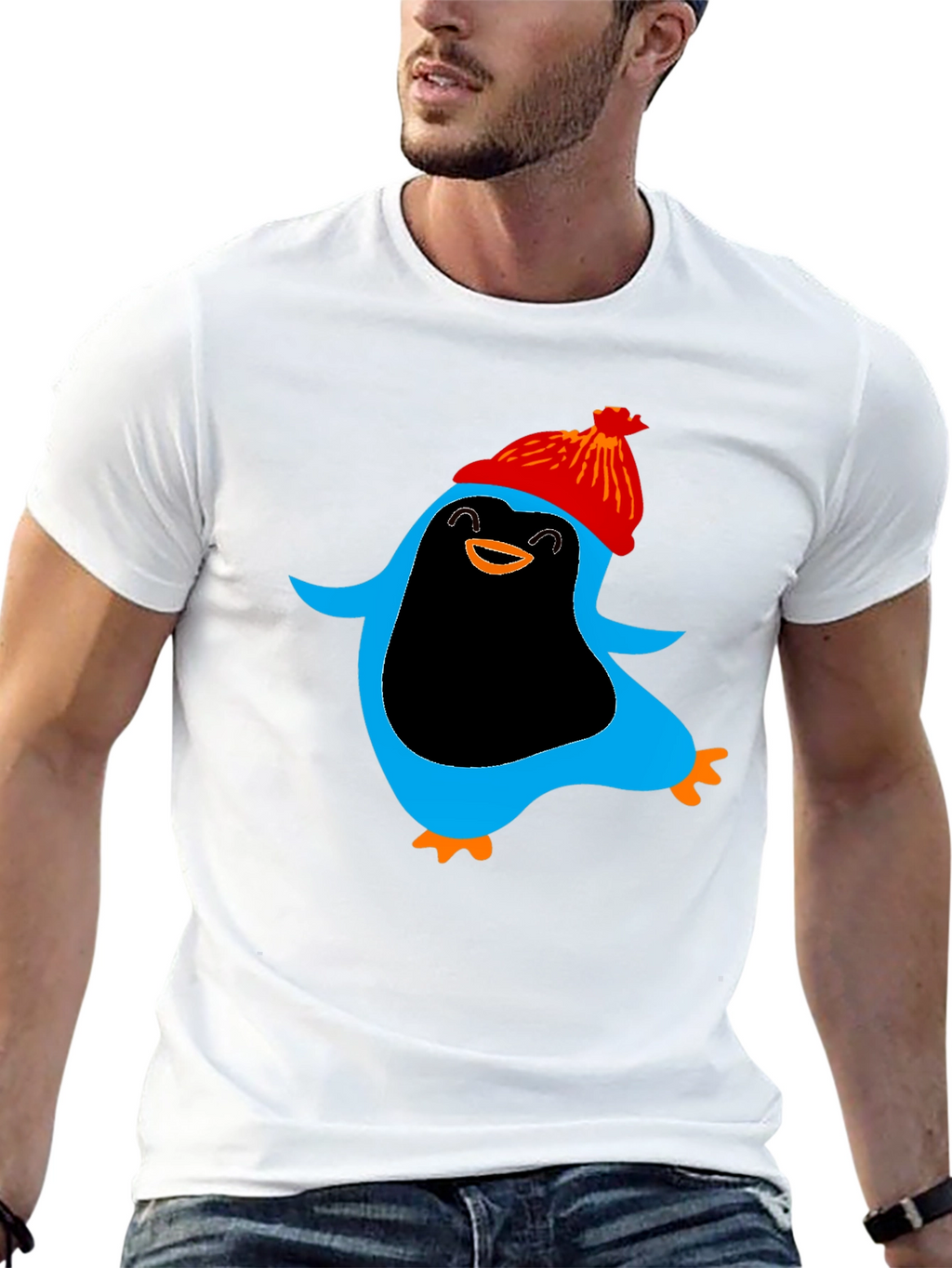 Penguin Graphic Black T-Shirt