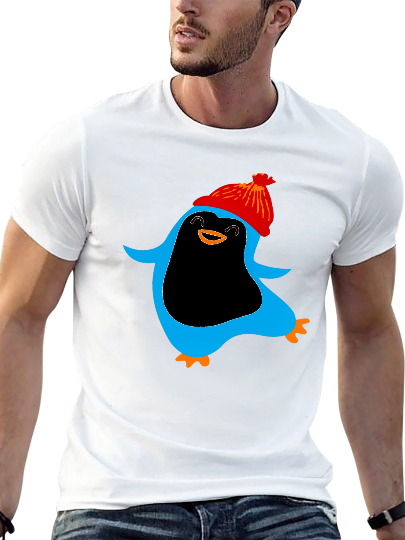 Penguin Graphic Black T-Shirt