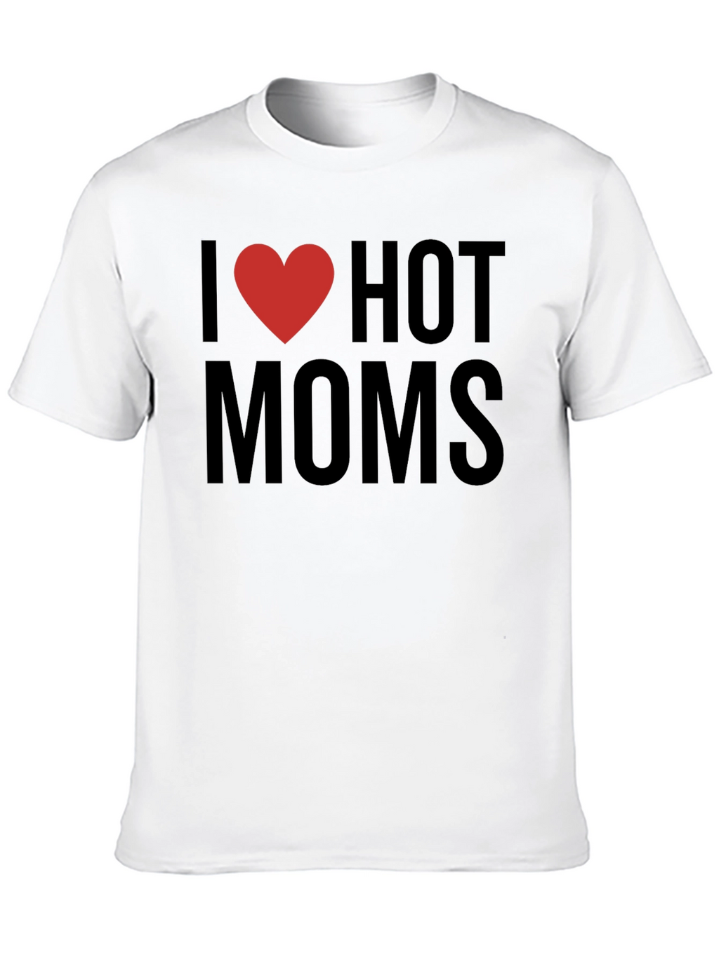 I Heart Hot Moms Black Graphic Tee