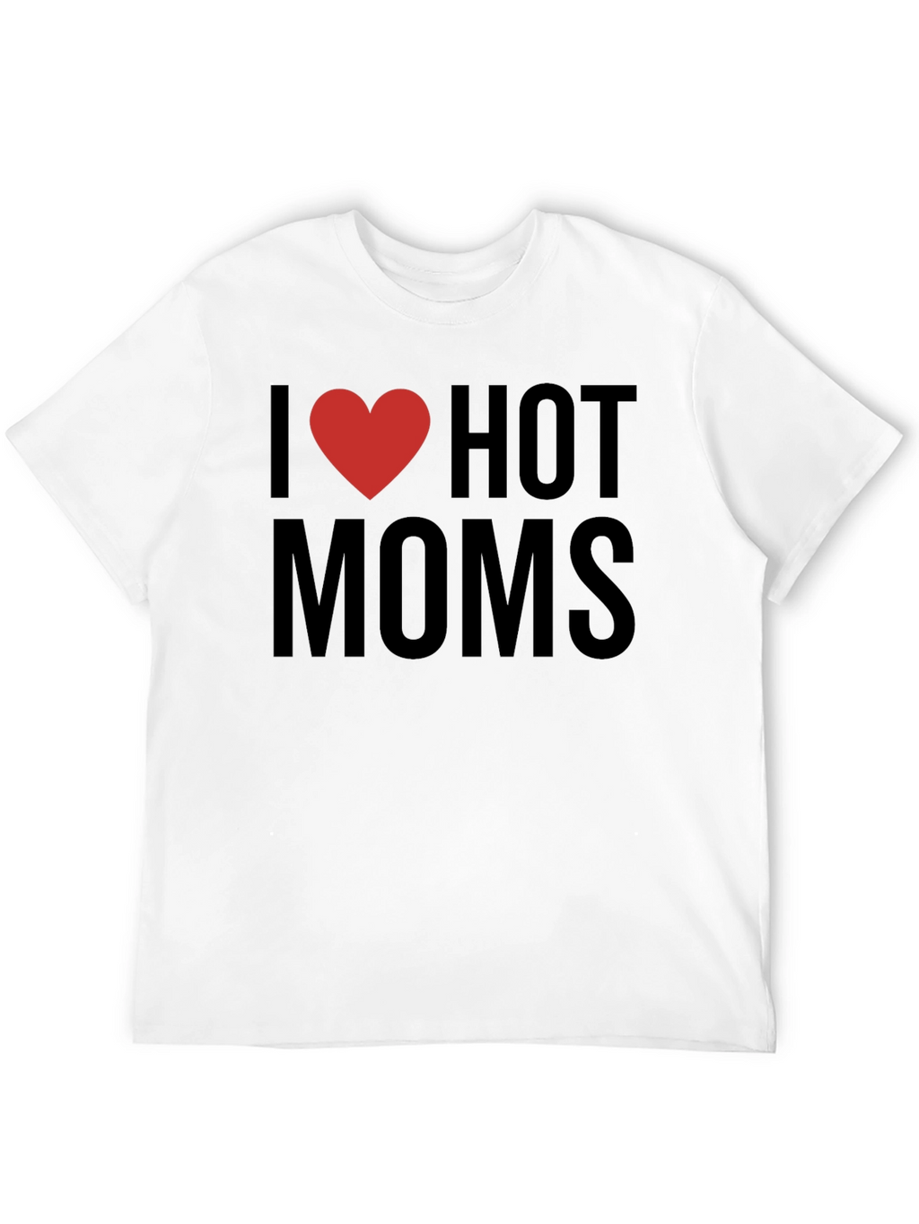 I Heart Hot Moms Black Graphic Tee