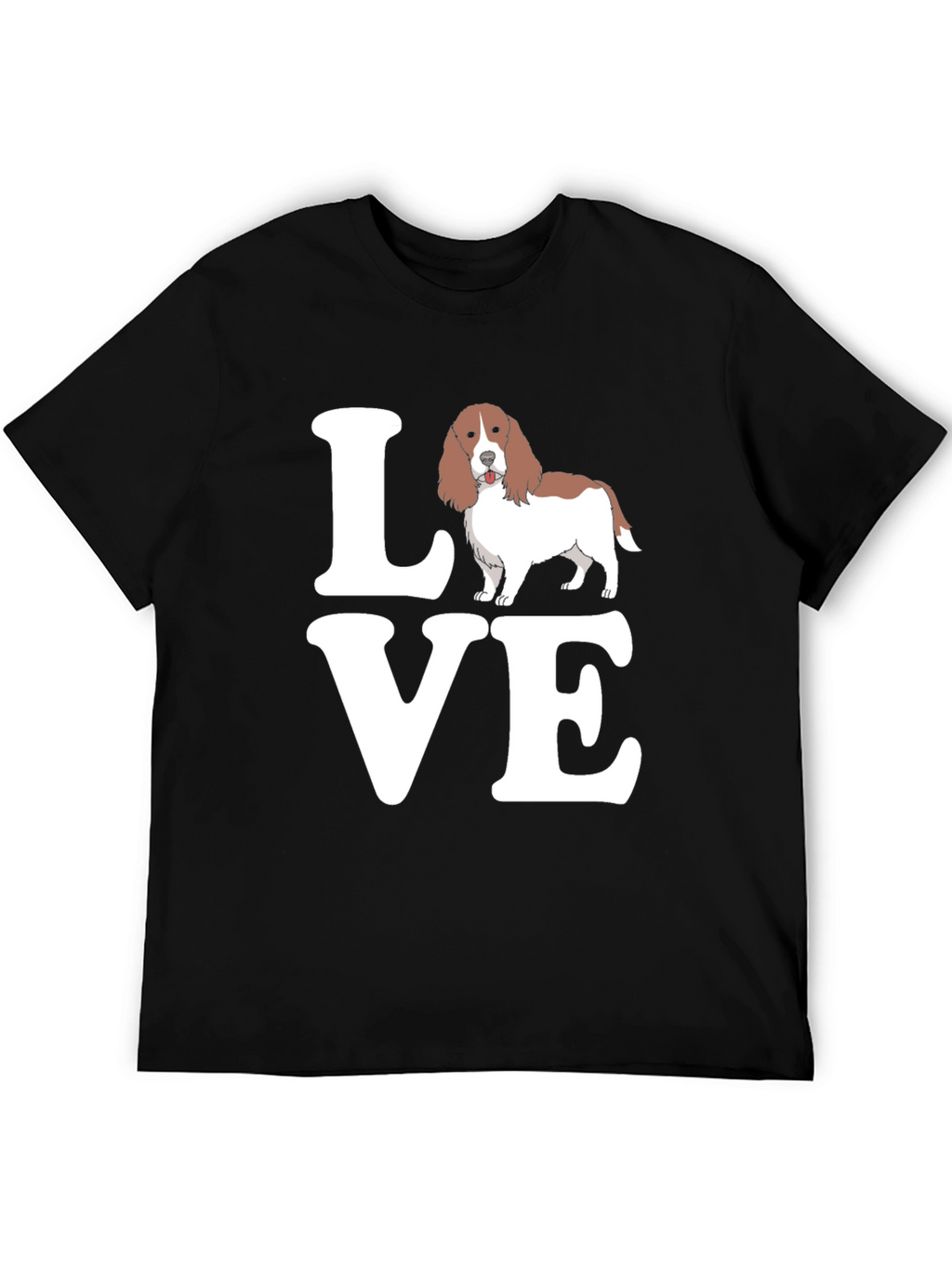 Love Welsh Springer Spaniel Black T-Shirt