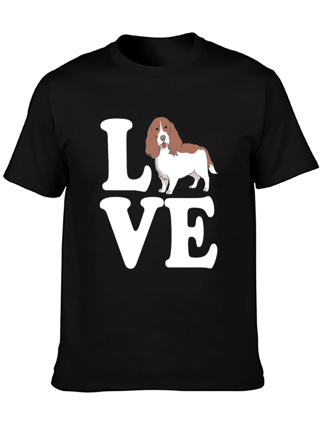 Love Welsh Springer Spaniel Black T-Shirt