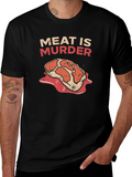 Meat is Murder Graphic T-Shirt - Vegan Statement Tee