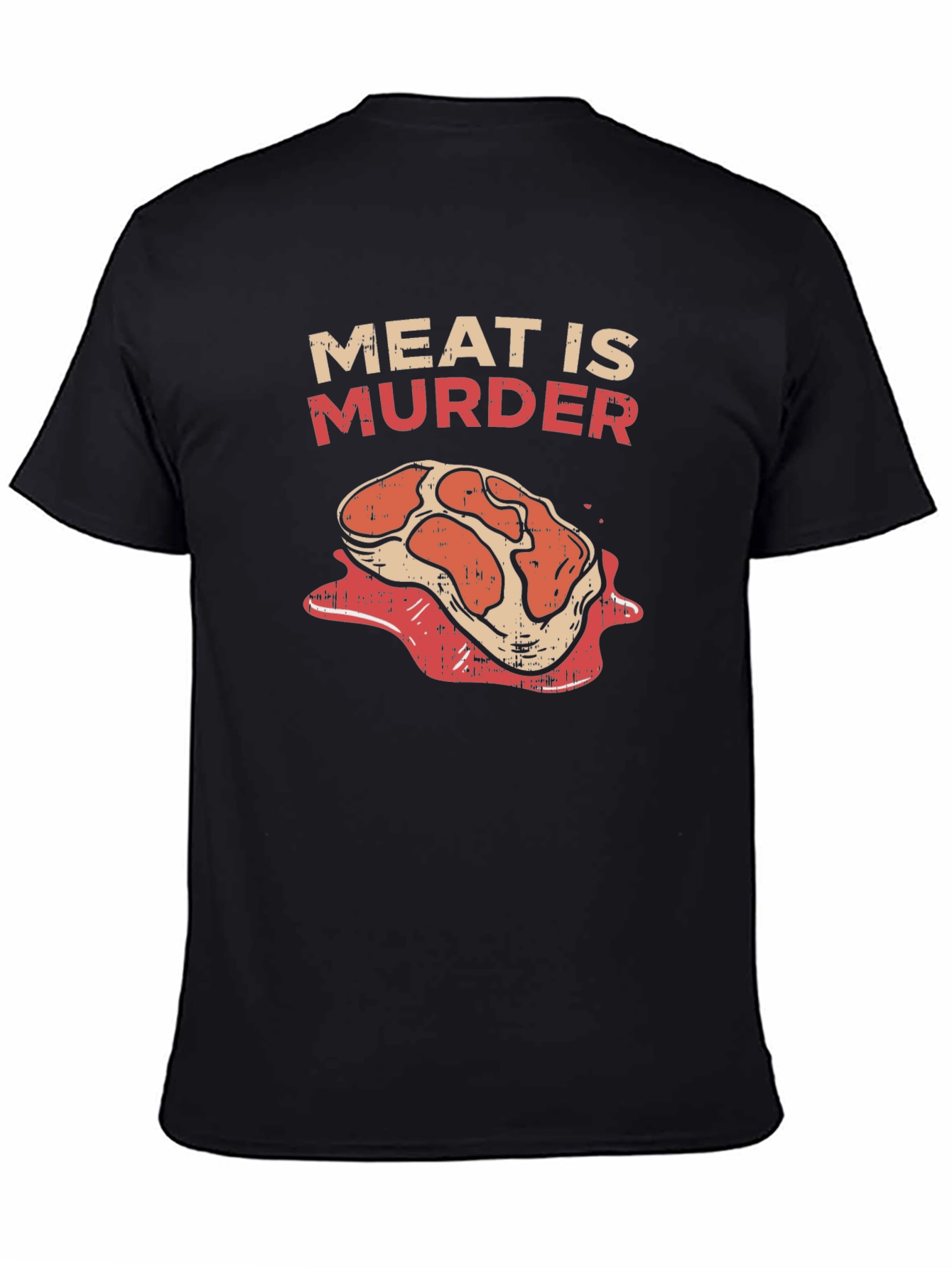 Meat is Murder Graphic T-Shirt - Vegan Statement Tee