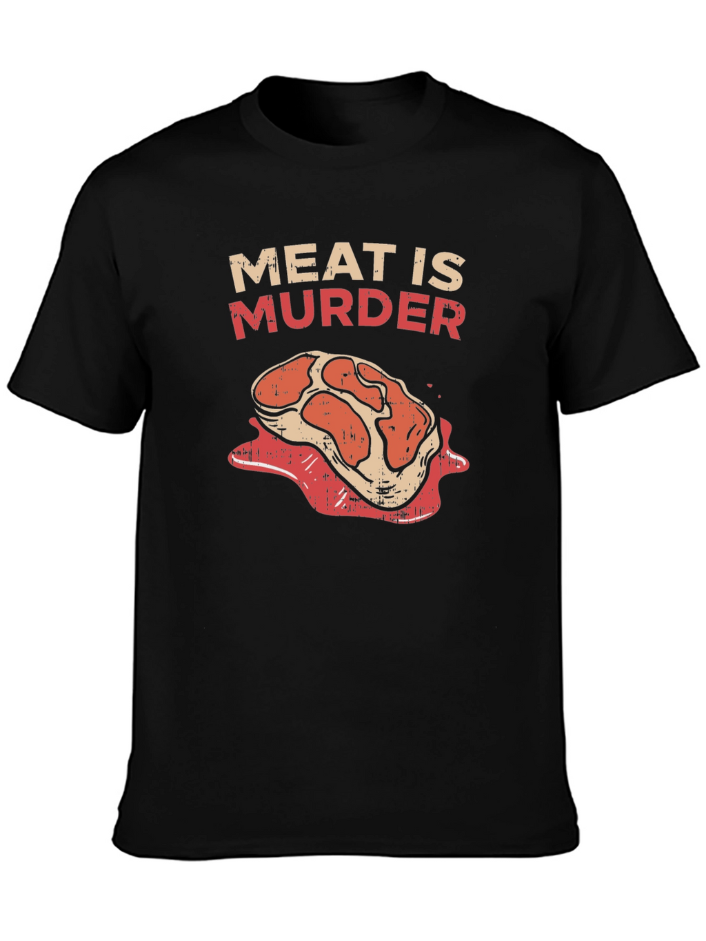 Meat is Murder Graphic T-Shirt - Vegan Statement Tee