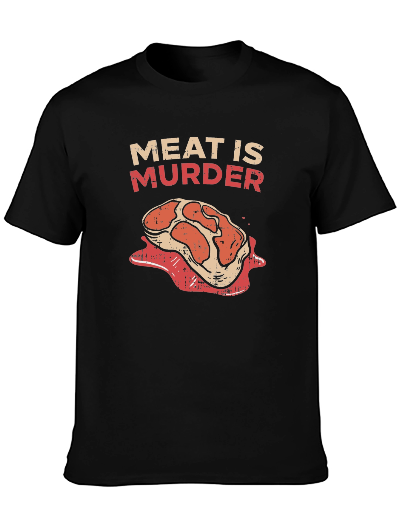 Meat is Murder Graphic T-Shirt - Vegan Statement Tee