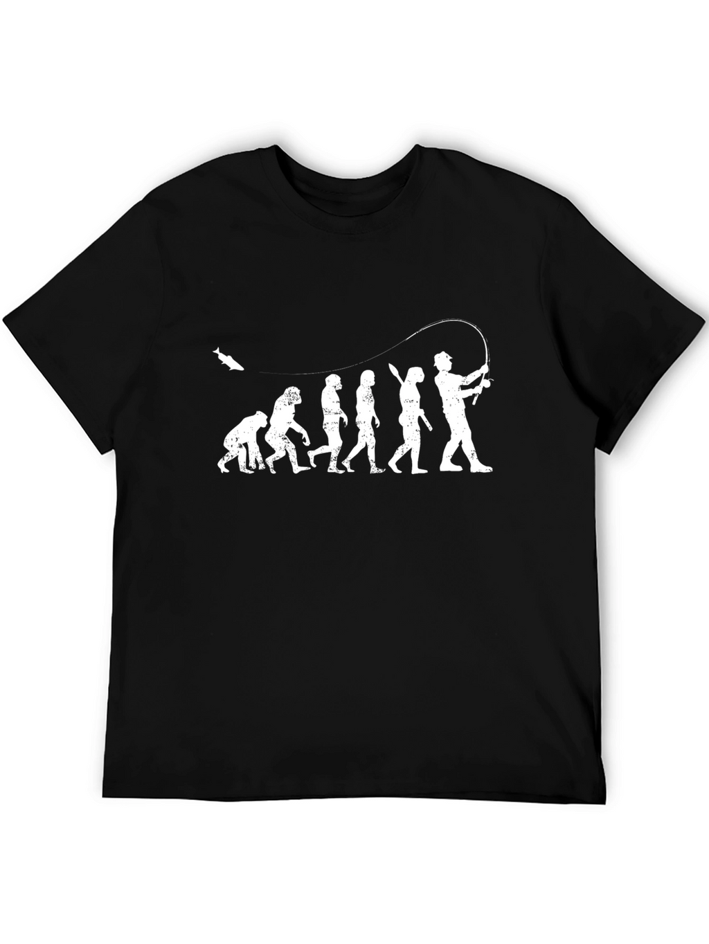 Evolution of Fishing Graphic T-Shirt