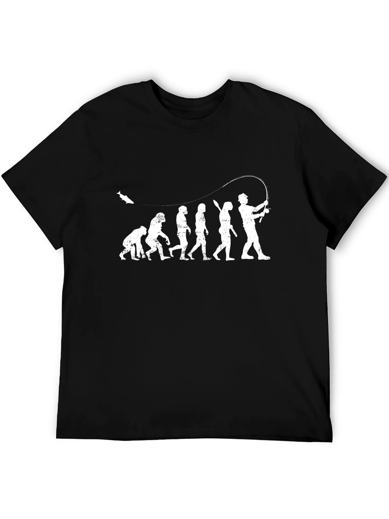 Evolution of Fishing Graphic T-Shirt