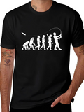 Evolution of Fishing Graphic T-Shirt
