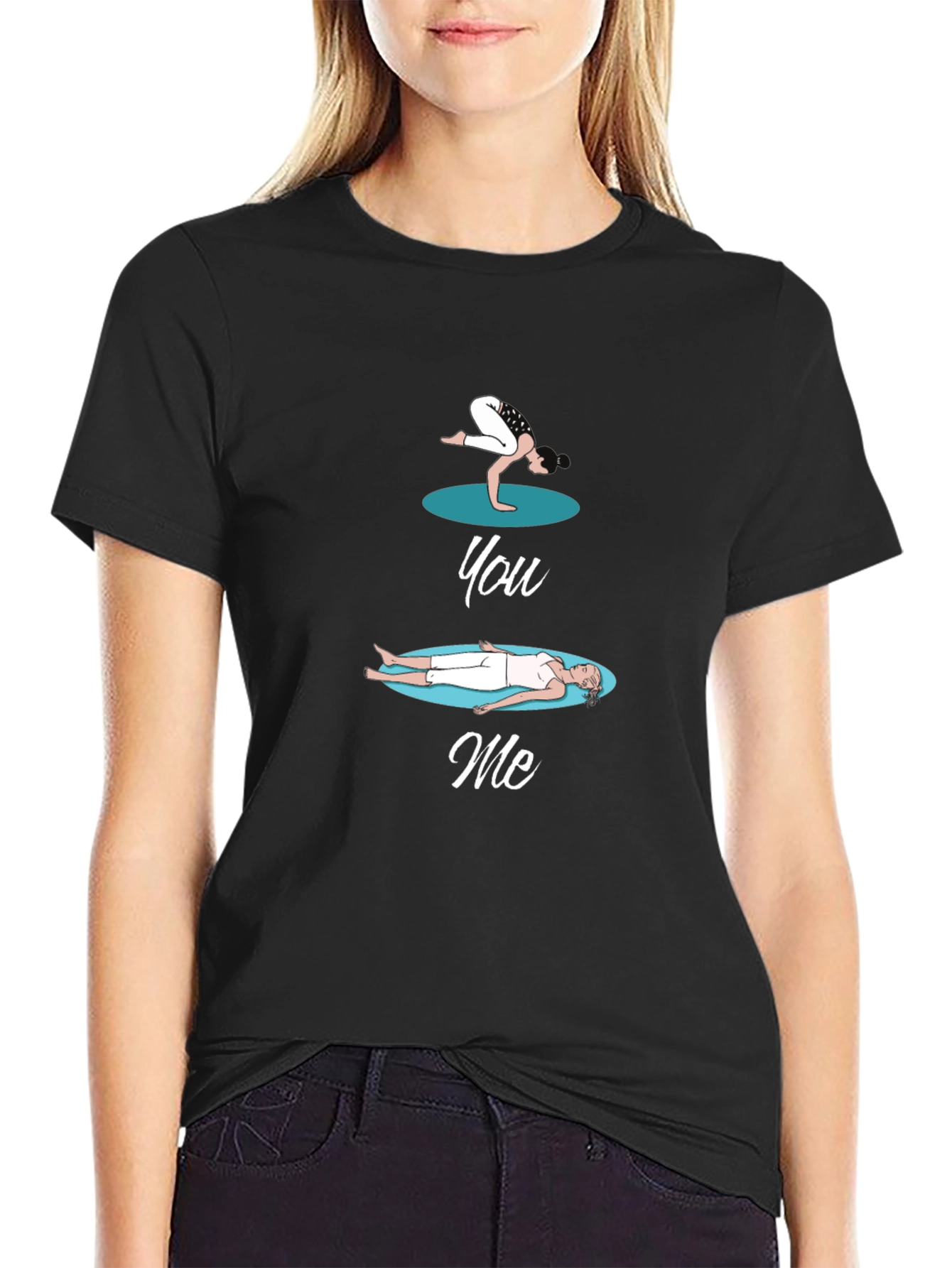 Yoga You Me Black T-Shirt