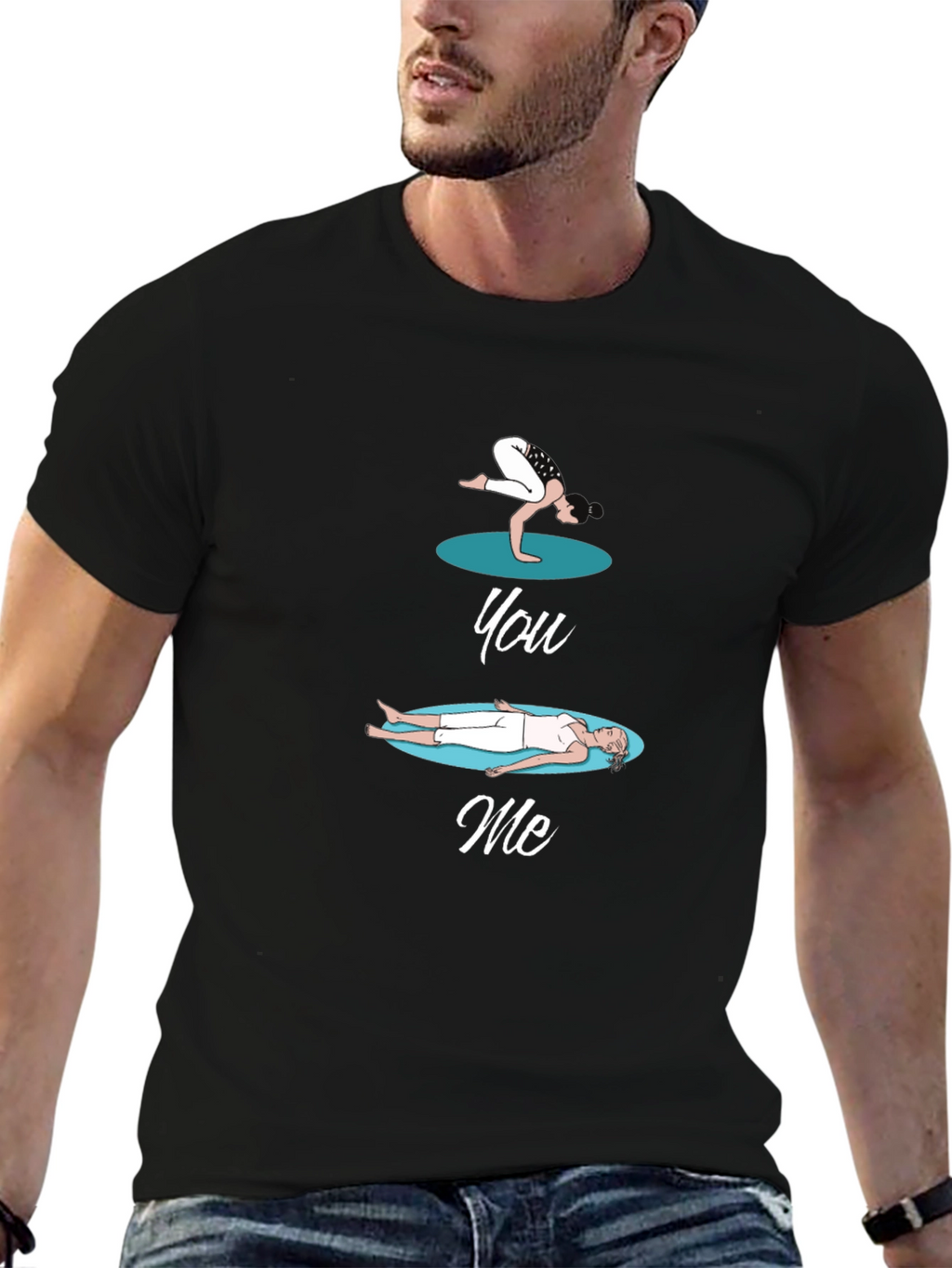 Yoga You Me Black T-Shirt