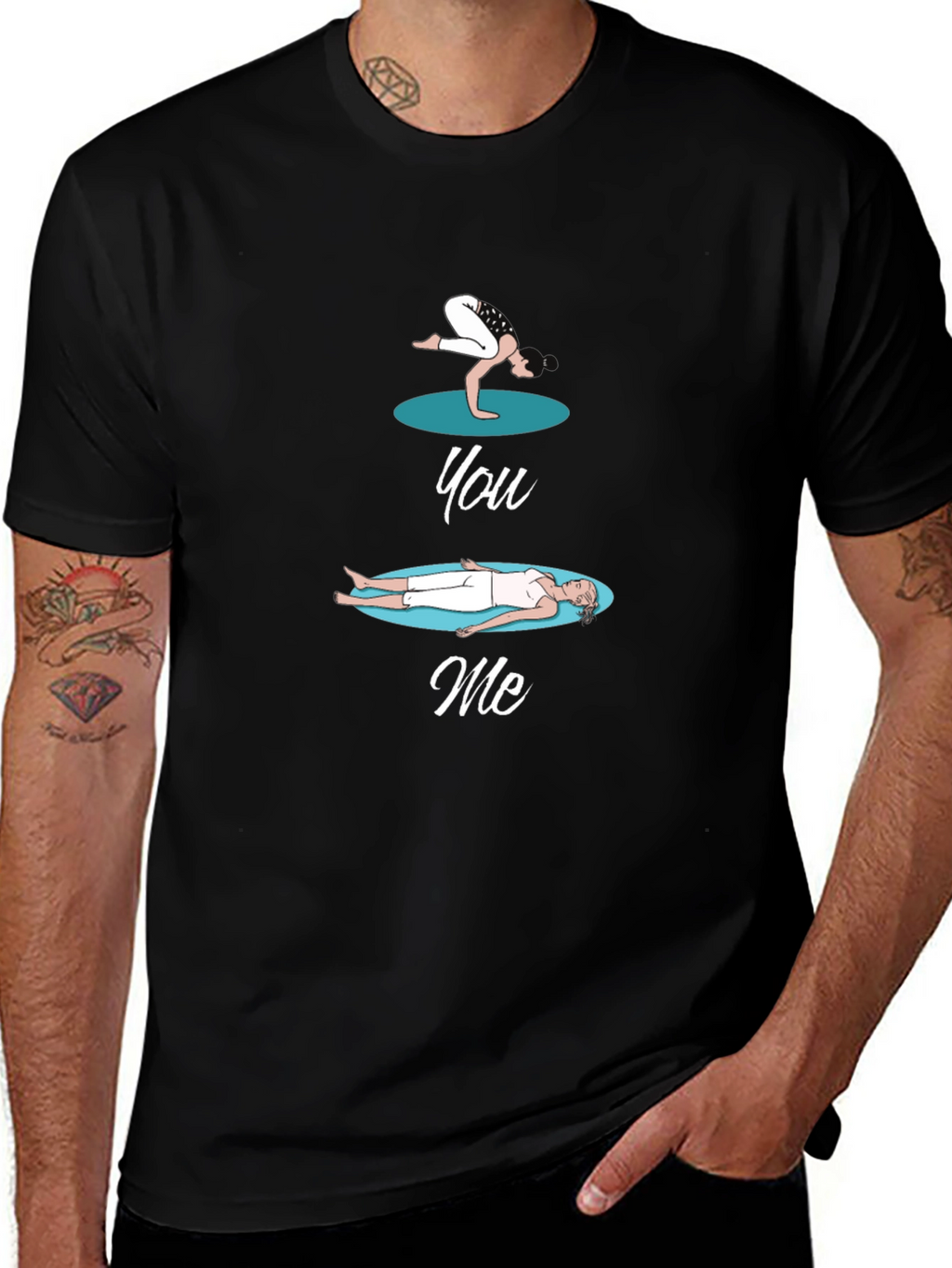 Yoga You Me Black T-Shirt