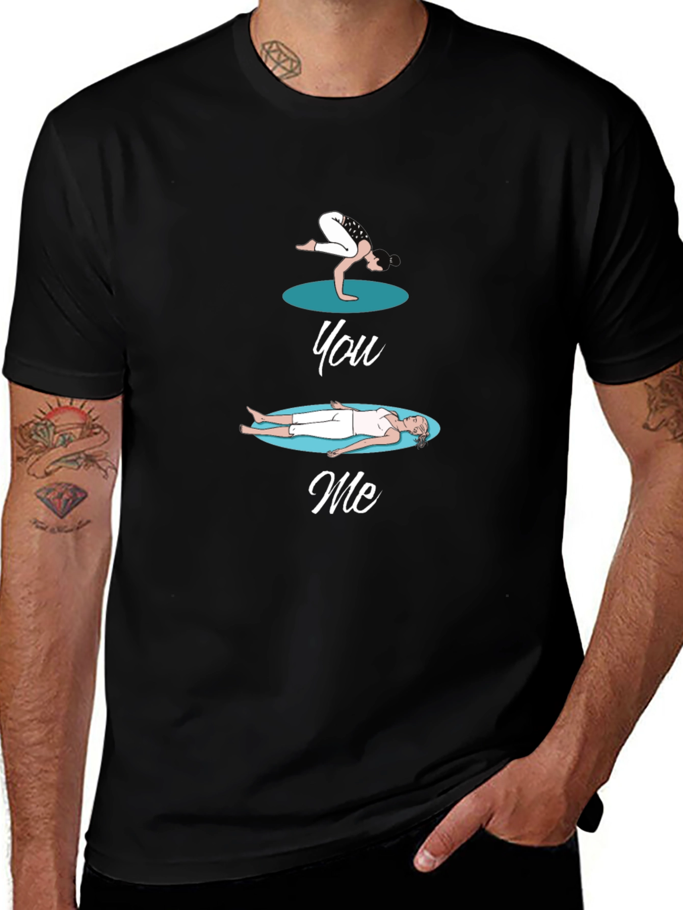 Yoga You Me Black T-Shirt