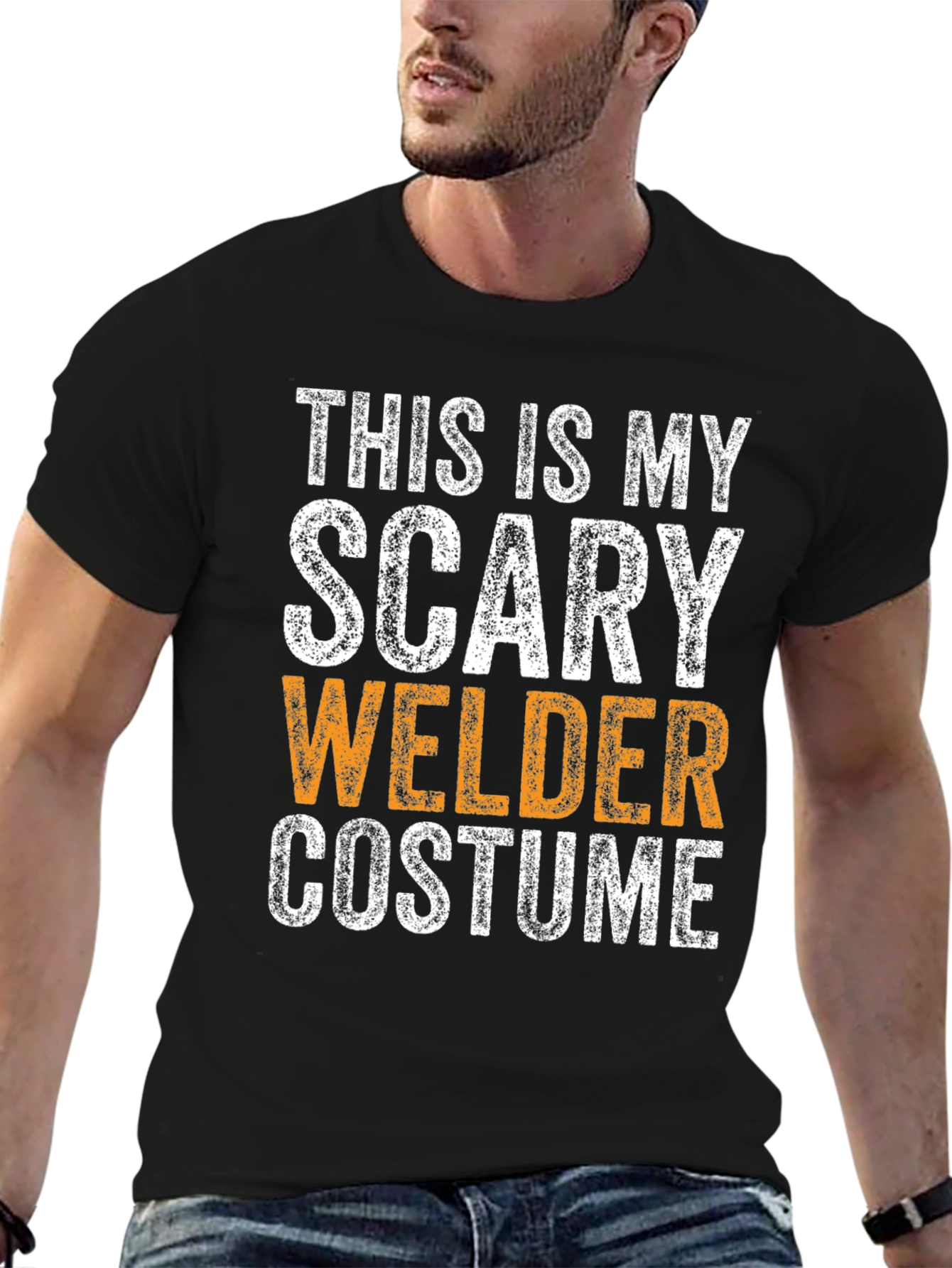 Scary Welder Costume T-Shirt - Halloween Tee