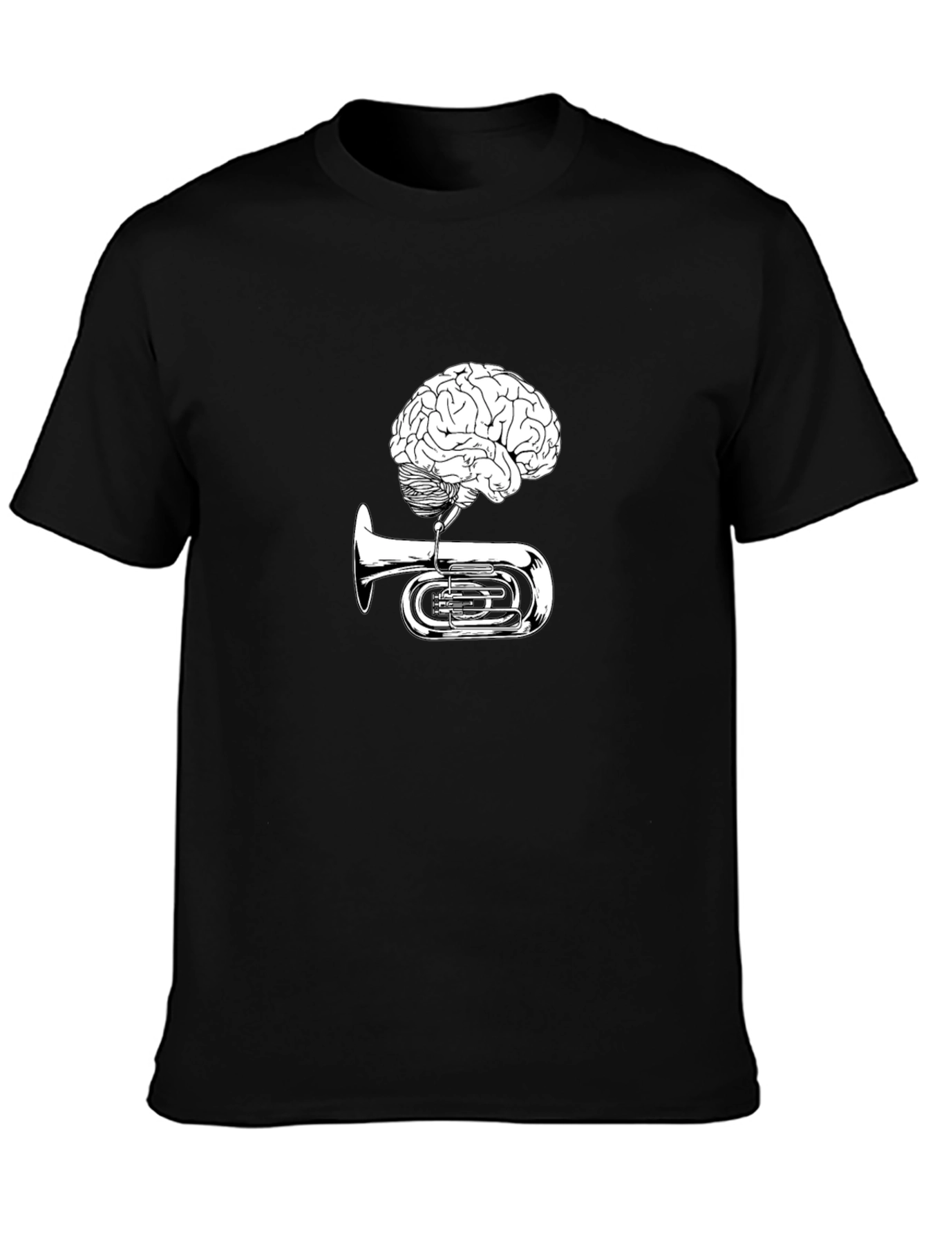 Brain Tuba Graphic Tee - Musical Mind T-Shirt