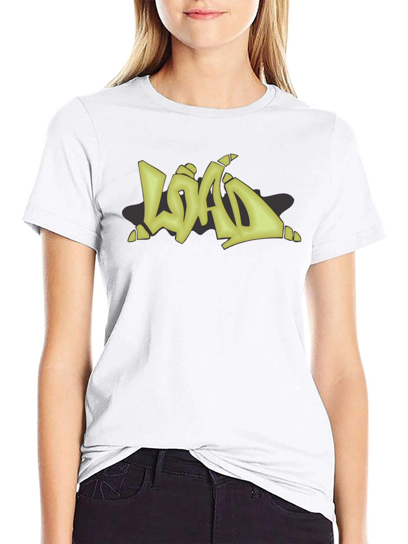 Graffiti Style LOAD Graphic Black T-Shirt