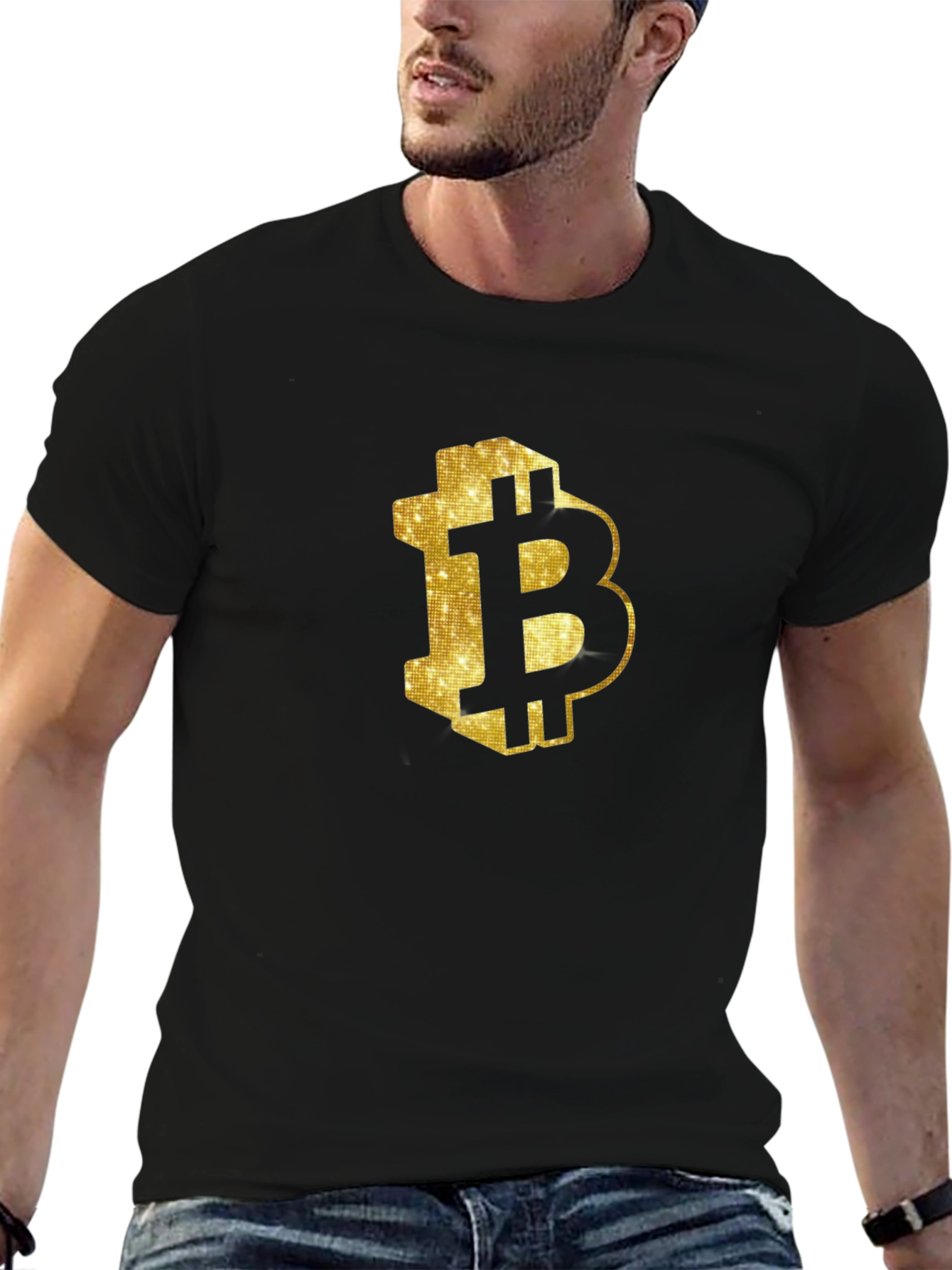 Bitcoin BTC Logo Black T-Shirt