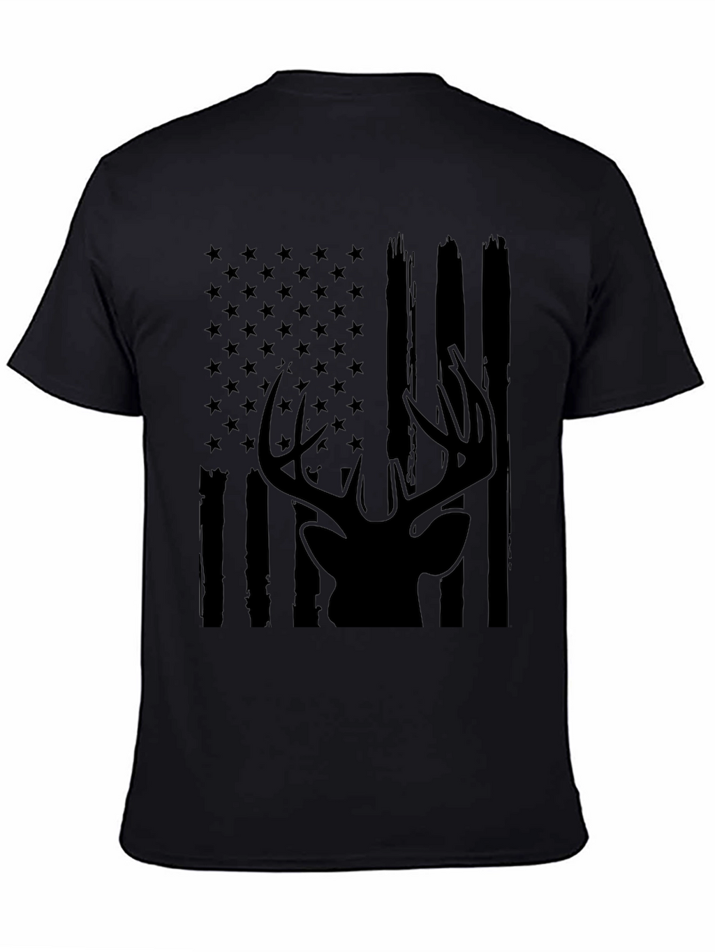 Mens American Flag Deer Graphic Tee