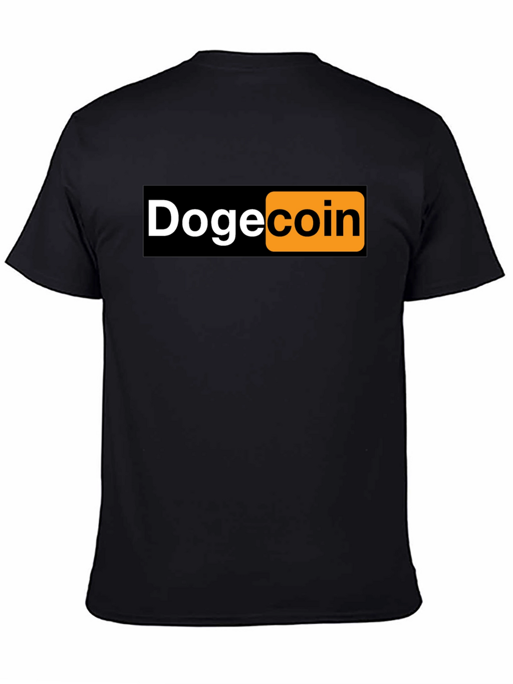 Dogecoin Parody T-Shirt - Black Novelty Tee