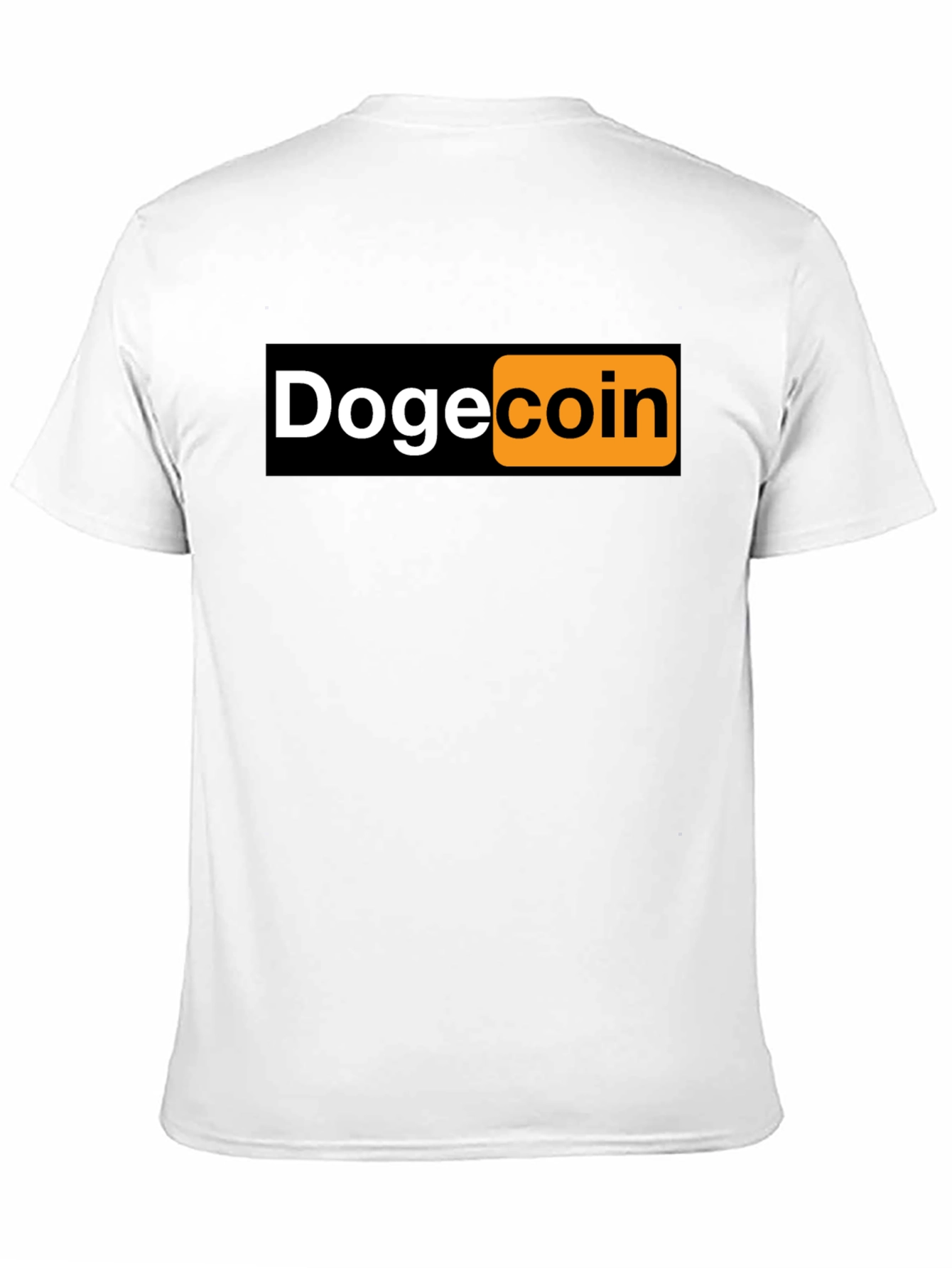 Dogecoin Parody T-Shirt - Black Novelty Tee