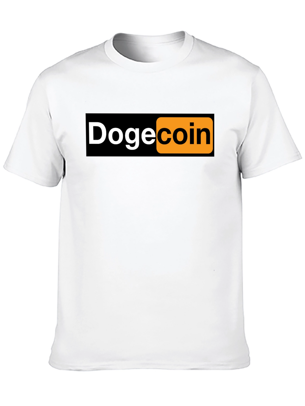 Dogecoin Parody T-Shirt - Black Novelty Tee