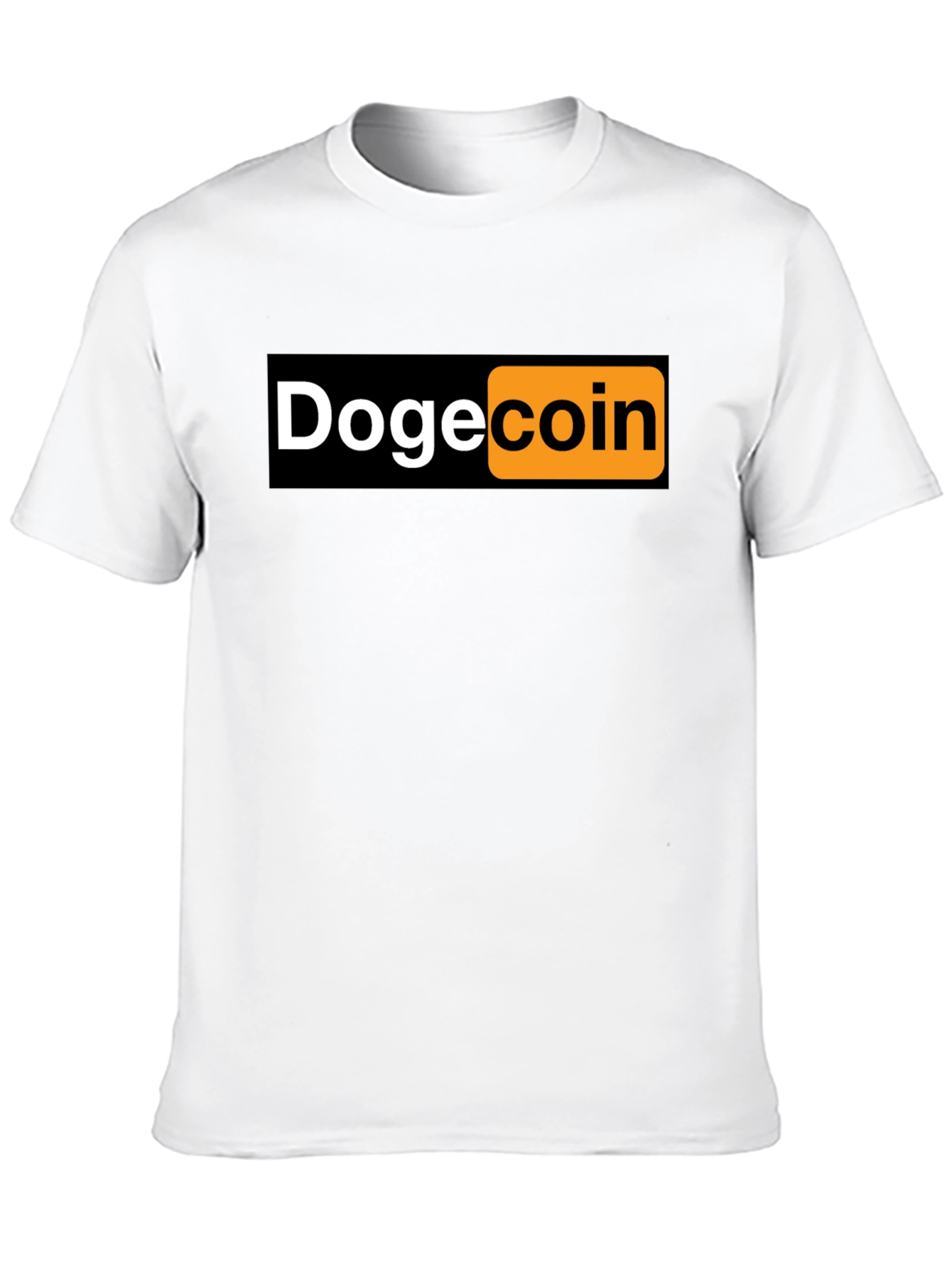 Dogecoin Parody T-Shirt - Black Novelty Tee