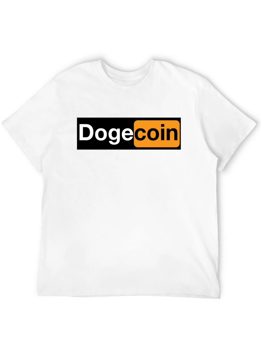 Dogecoin Parody T-Shirt - Black Novelty Tee