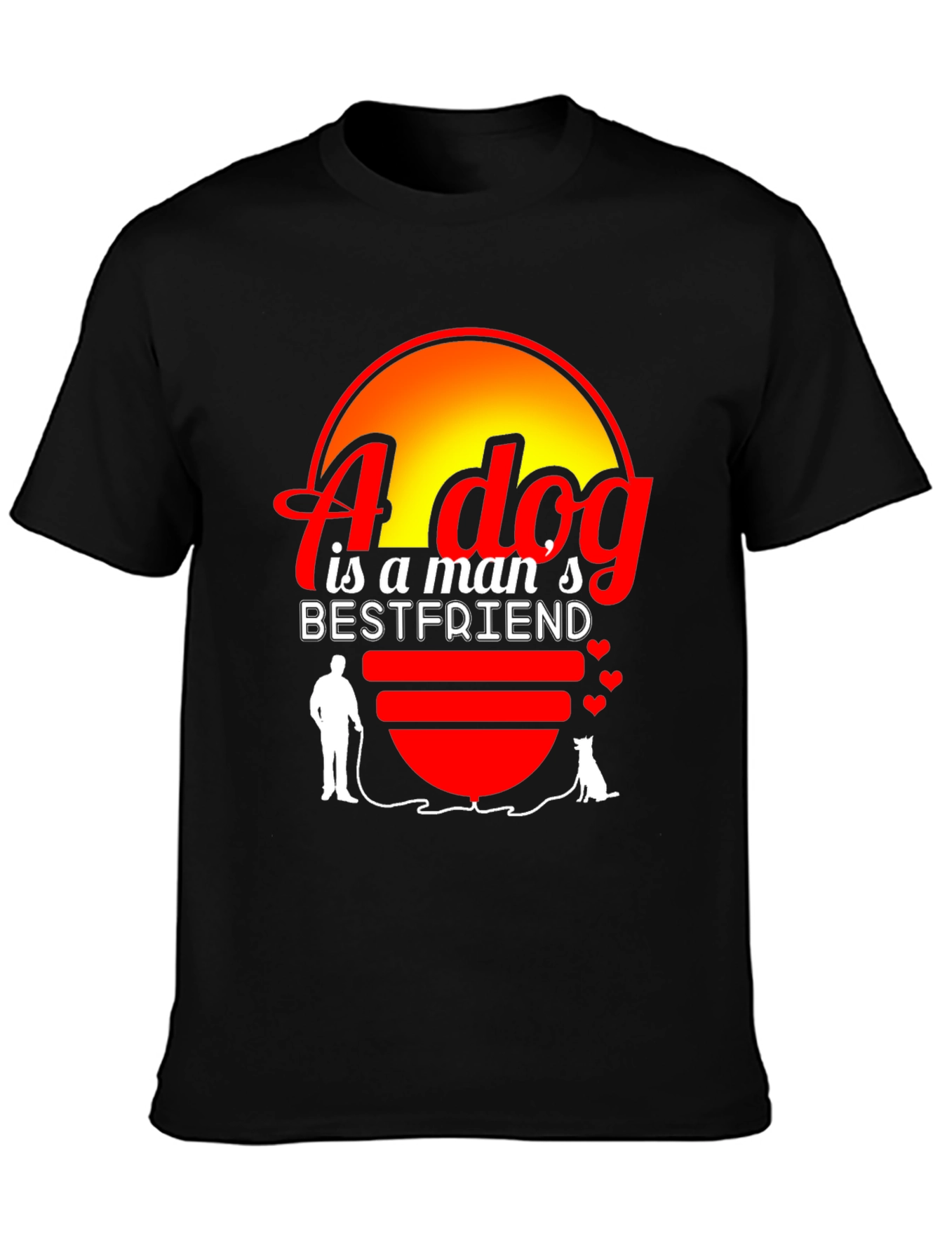 Dog Lover T-Shirt - A Dog is a Mans Best Friend