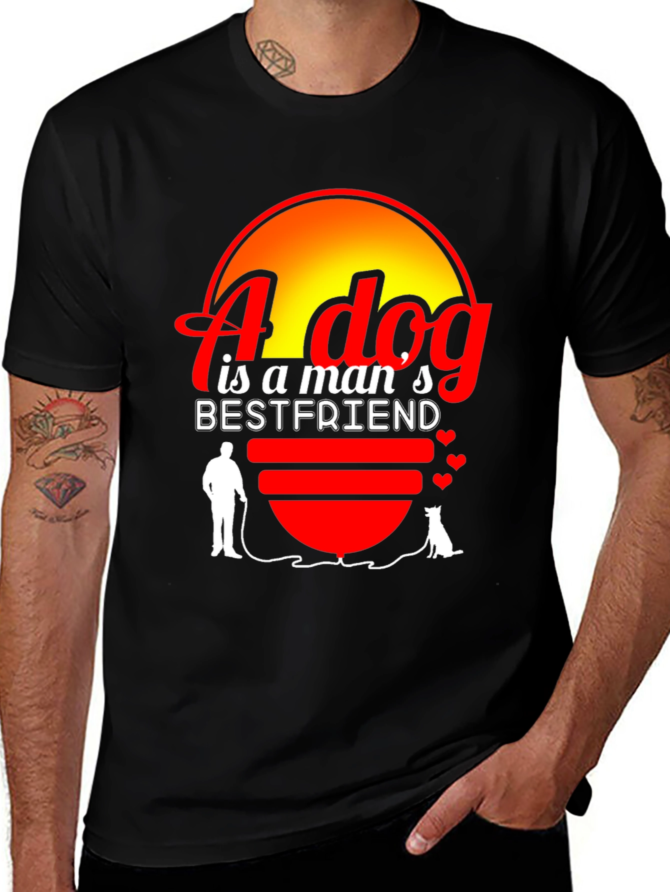 Dog Lover T-Shirt - A Dog is a Mans Best Friend