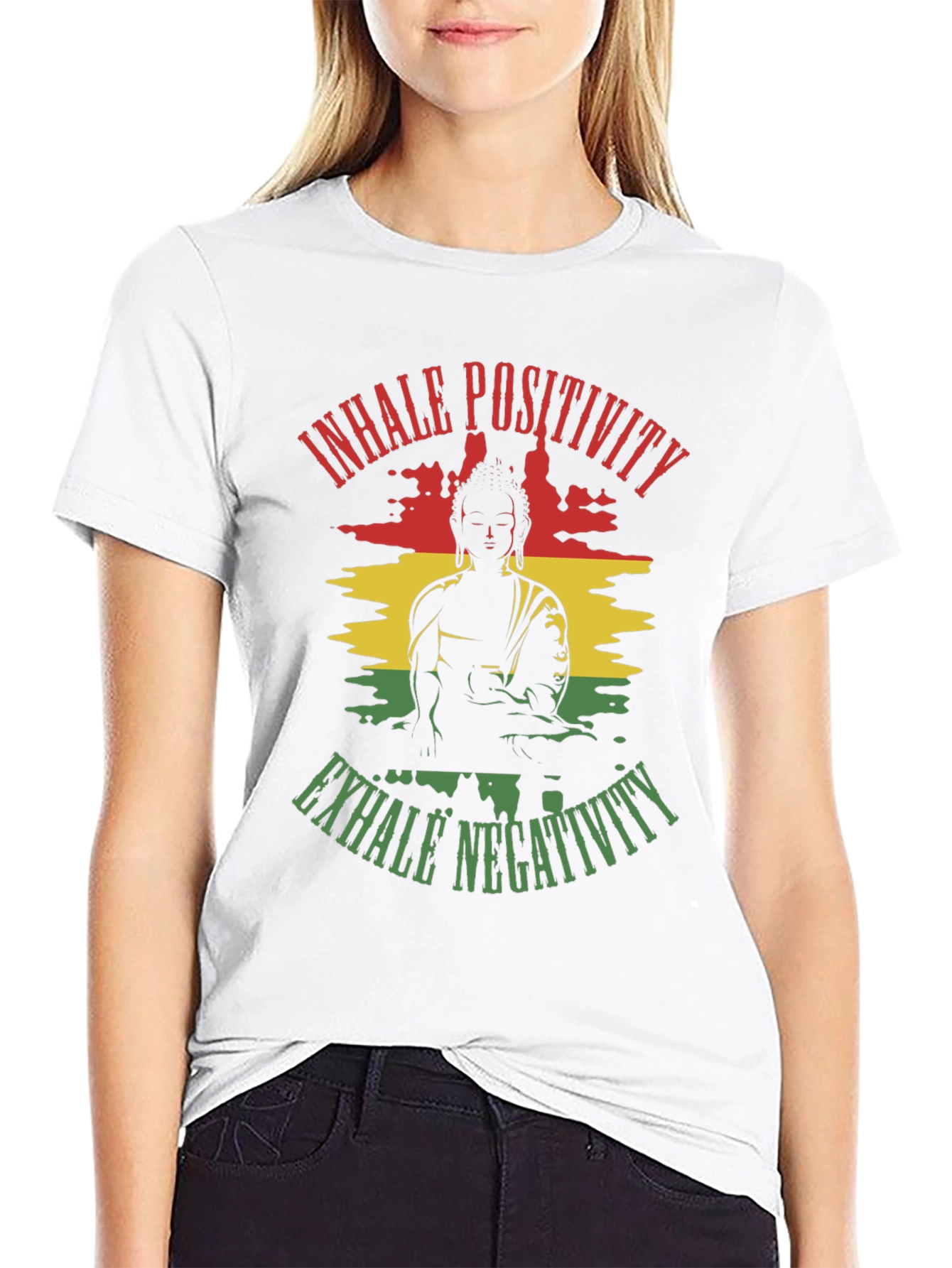 Inhale Positivity Buddha Graphic Tee