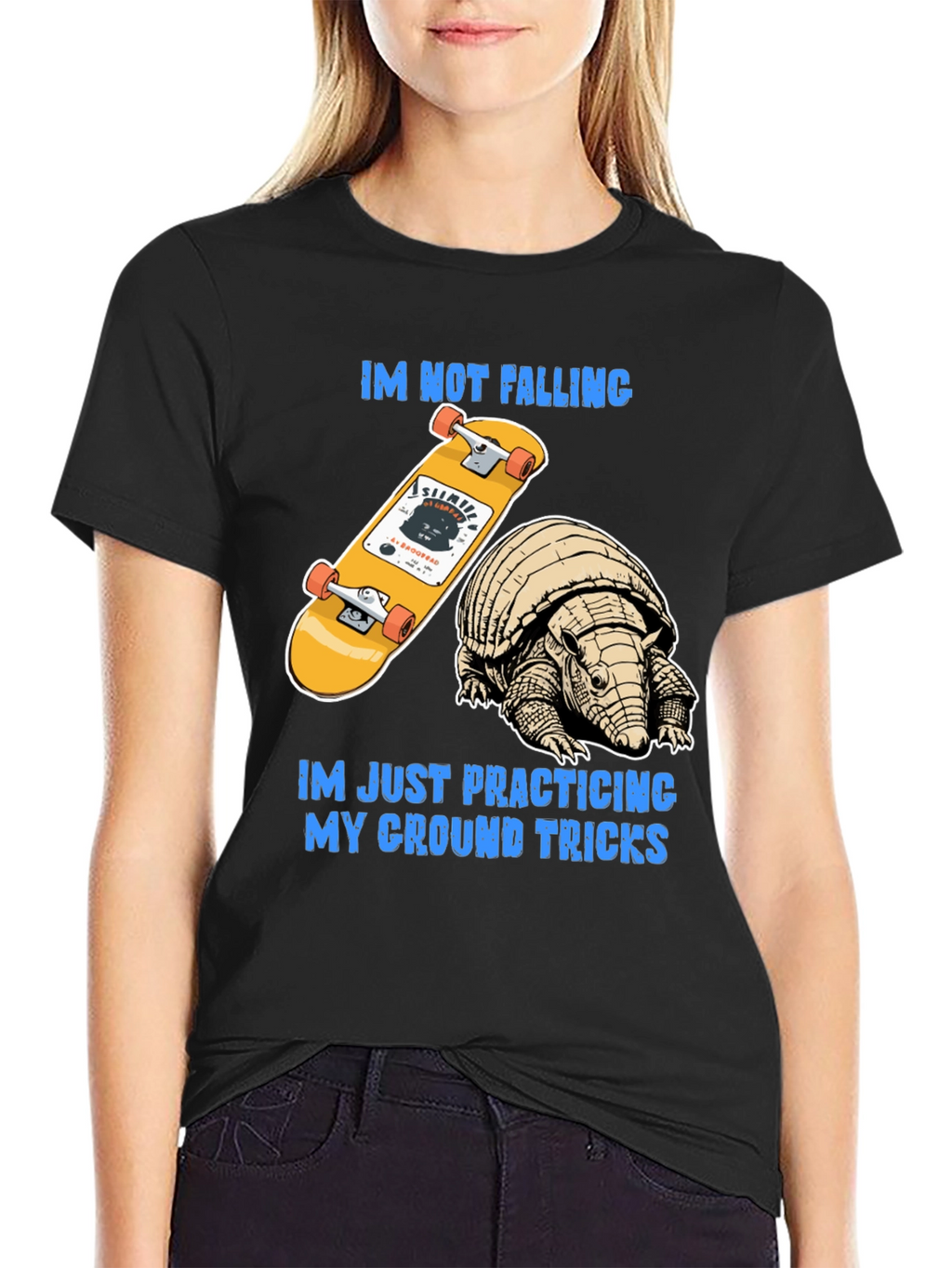 Armadillo Skateboard T-Shirt: Ground Tricks