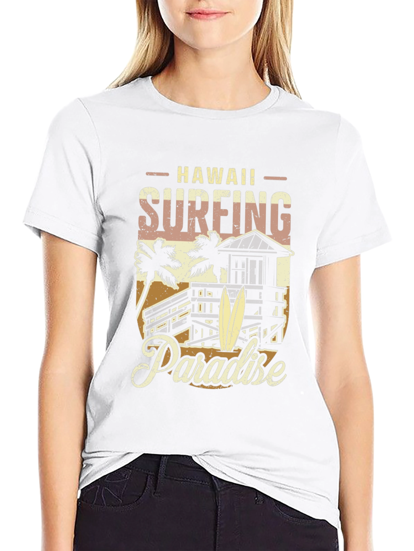 Hawaii Surfing Paradise Graphic Tee